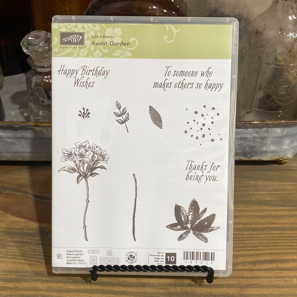 NWOT Stampin Up! Avant-Garden set of 10 stamps